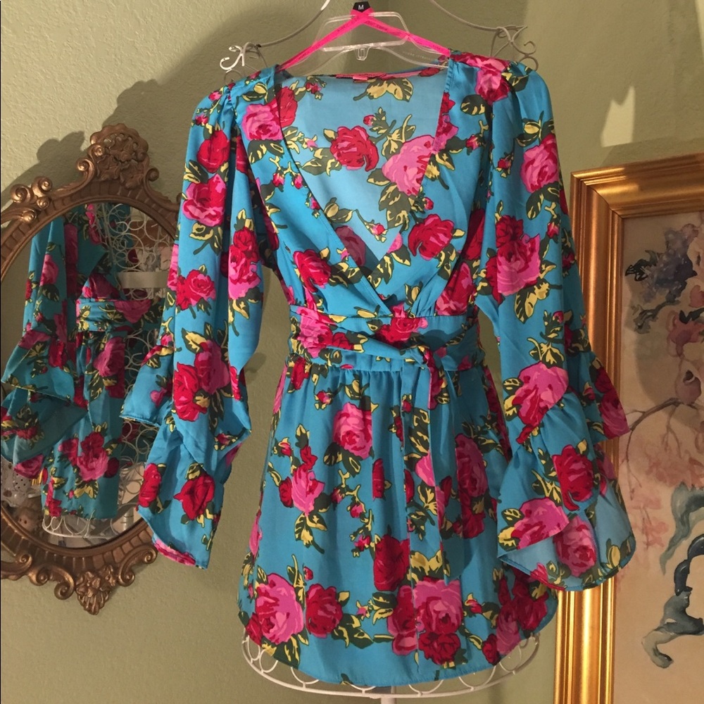 BETSEY JOHNSON Flower Roses Tunic
